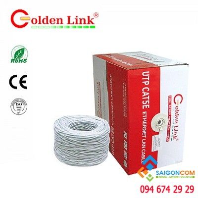 Dây cáp mạng Golden Link UTP Cat 5e Premium - màu trắng