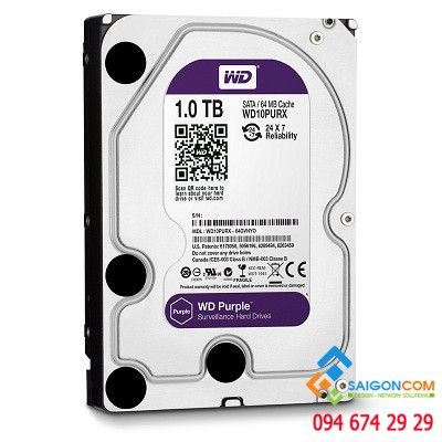 Ổ cứng HDD 1TB WD Purple WD Chính hạng chuyên dụng Camera