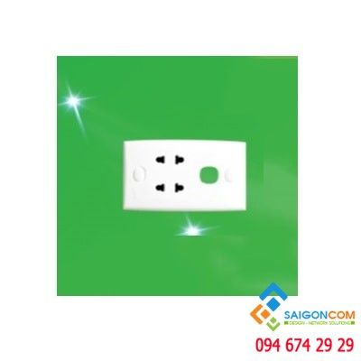 Ổ cắm đôi 2 chấu 16A + 1 lỗ MPE A30US2X