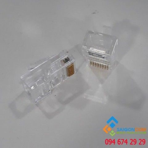 Đầu bấm mạng Aipoolink RJ45 CAT6 - Đồng 100% (OFC 100%)