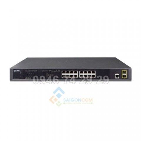 Switch Planet  16-Port Layer 2 Managed Gigabit Ethernet Switch W/2 SFP