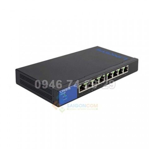 Linksys LGS108P 8-Port Business Desktop Gigabit PoE+ Switch