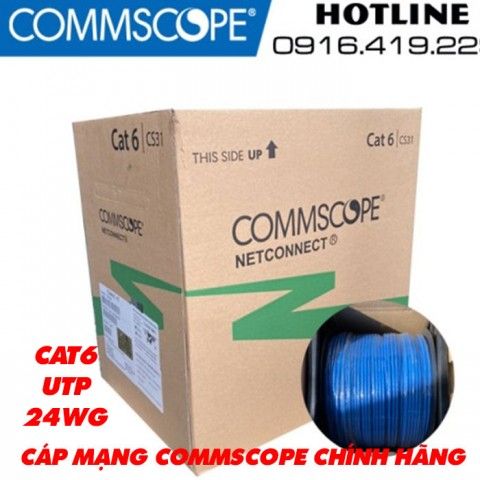 Dây cáp mạng COMMSCOPE CAT6 UTP 24AWG 1427071-6 chính hãng