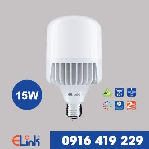 Bóng Đèn LED trụ thân nhôm đúc ELINK 15W | EBB-C-15