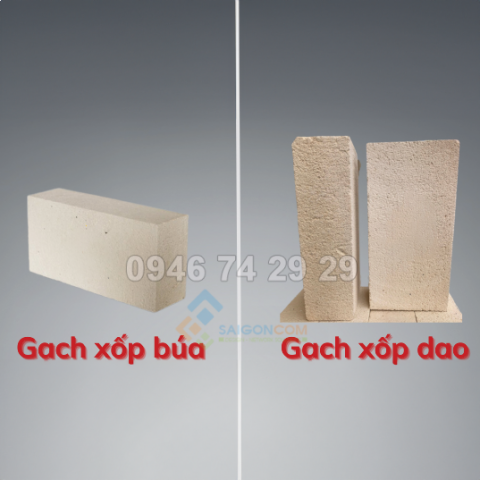 Gạch xốp chịu lửa búa và gạch xốp dao