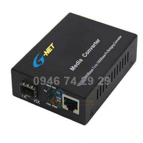 Chuyển đổi quang điện  HHD-210G-20 Converter 10/100/1000 Base-TX/FX Media Converter 20Km SC - Single mode & Multimode (1 sợi quang)