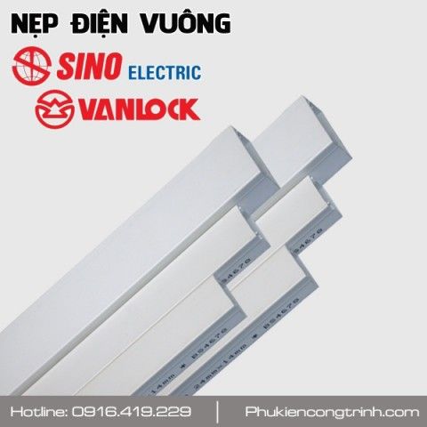 Nẹp dây điện vuông Sino