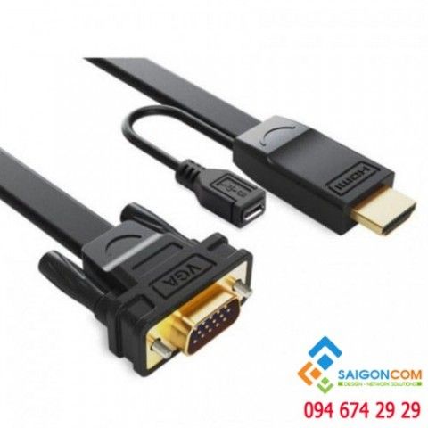 Cáp chuyển đổi HDMI sang VGA ugreen MM101 3m dây dẹp