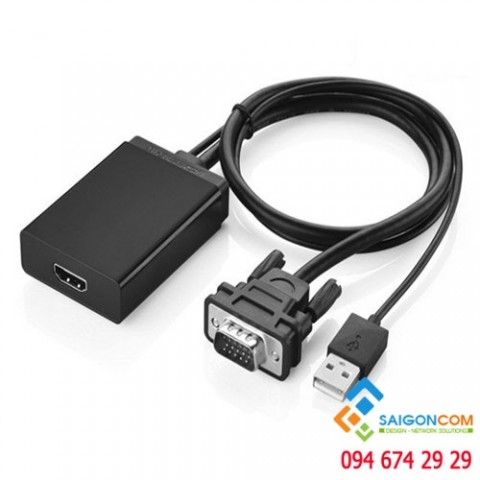 Cáp chuyển đổi VGA sang HDMI + Audio UG-40213 chính hãng Ugreen