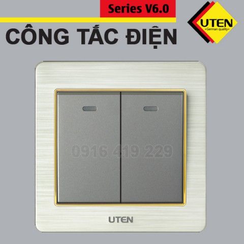 Bộ 2 công tắc điện 2 chiều Uten V6.0GK22