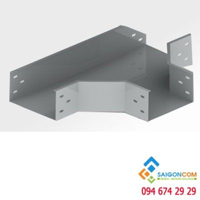 Co T cho máng cáp 250x100x1.2 bao gồm nắp, thép sơn tĩnh điện