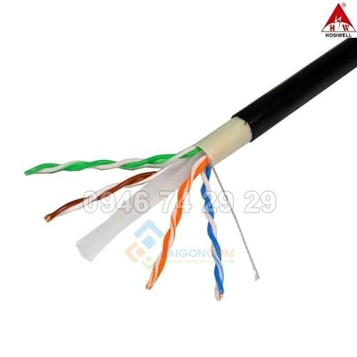 Cáp mạng đi ngầm đất Hosiwell Cat6 F/UTP  23AWG | P/N: 30026-BK-AQ