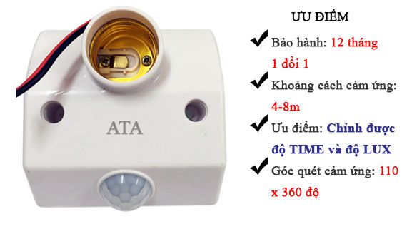 Đui đèn cảm ứng 18A