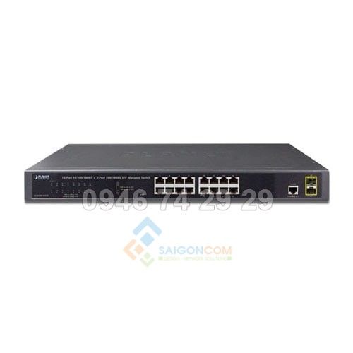 Switch Planet  16-Port Layer 2 Managed Gigabit Ethernet Switch W/2 SFP