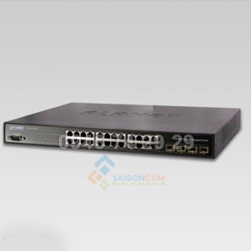 Switch Planet 24-Port Gigabit với 4-Port Shared SFP Layer 2/4