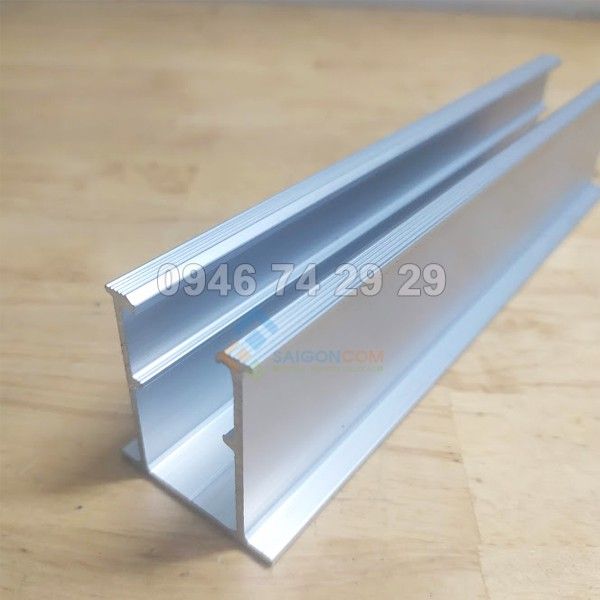 Thanh rail nhôm U dài 19,5cm dùng cho lắp pin mặt trời